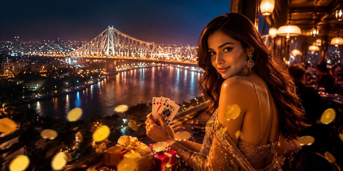 Poker game at Kolkata night market